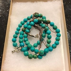 Set of 3 authentic turquoise bracelet